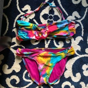 Trippy Bandeau Bikini Set